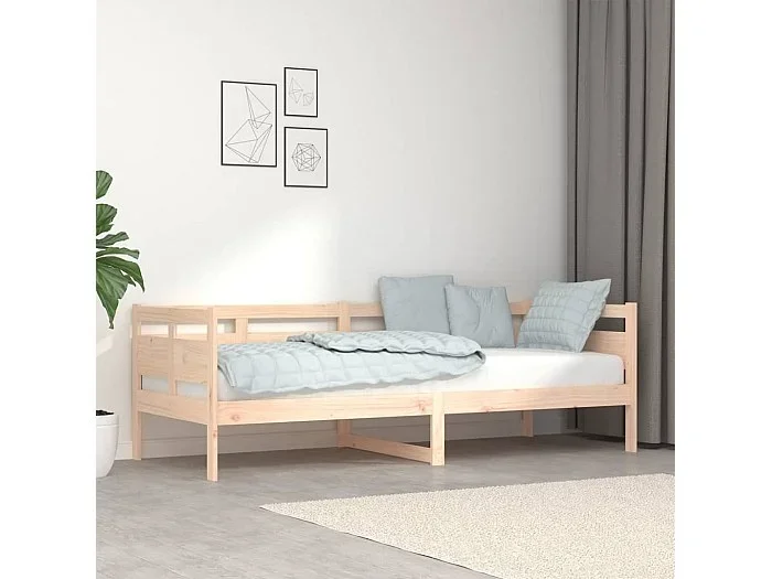 Sofá cama madera maciza de pino 80×200 cm