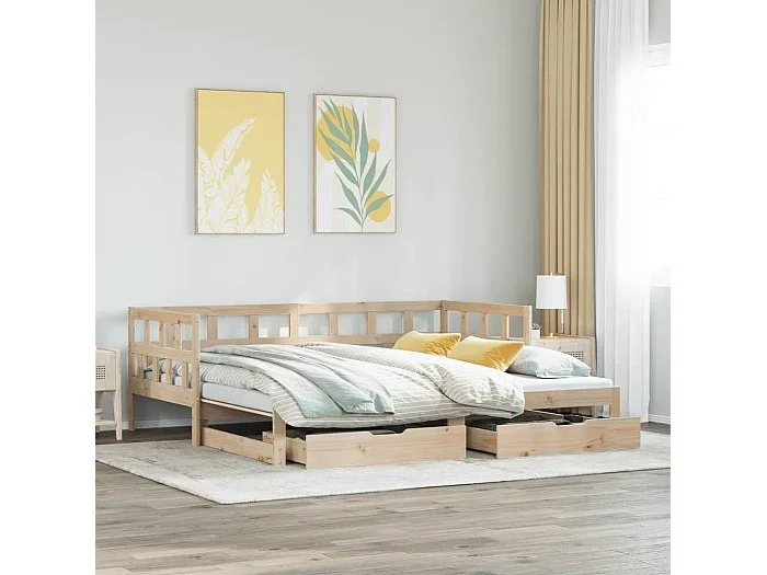 Sofá cama nido con cajones sin colchón 80×200 cm