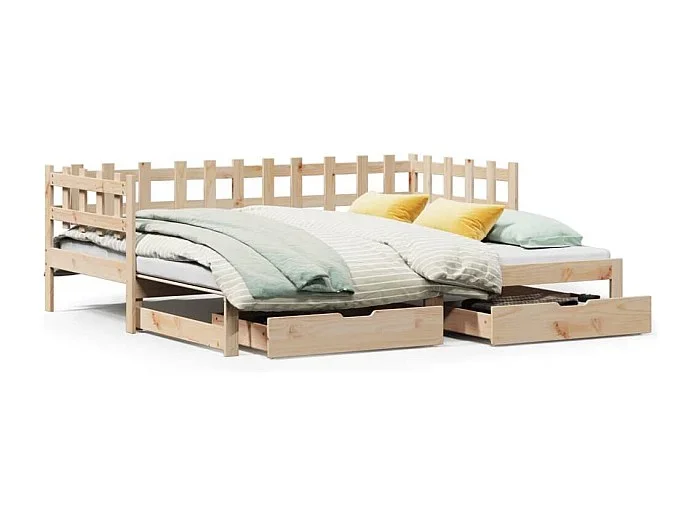 Sofá cama nido con cajones sin colchón 90×200 cm