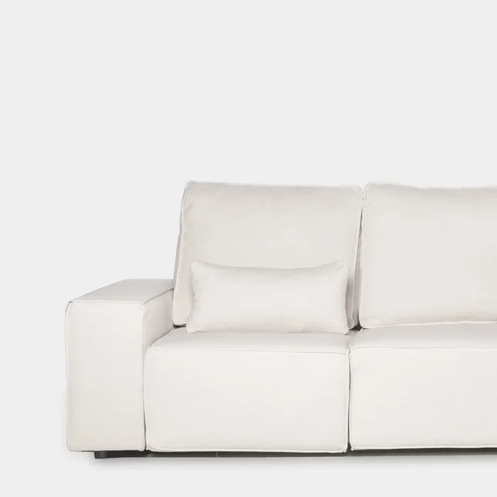 Sofá chaise longue derecha de 3 plazas beige Jasper – Klast