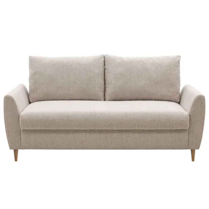 Sofá de 2 o 3 Plazas Mave Salón Comedor Estilo Contemporáneo en Color Gris o Beige con Patas de Madera 145 cm