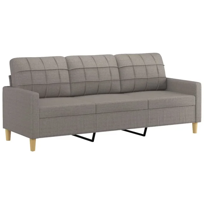 Sofá de 3 plazas – sofá de salón de tela gris taupe 180 cm