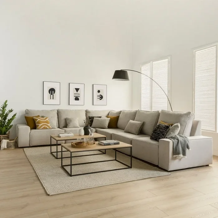 Sofá rinconera 6 plazas personalizable Loft Personalizable – Kenay Home