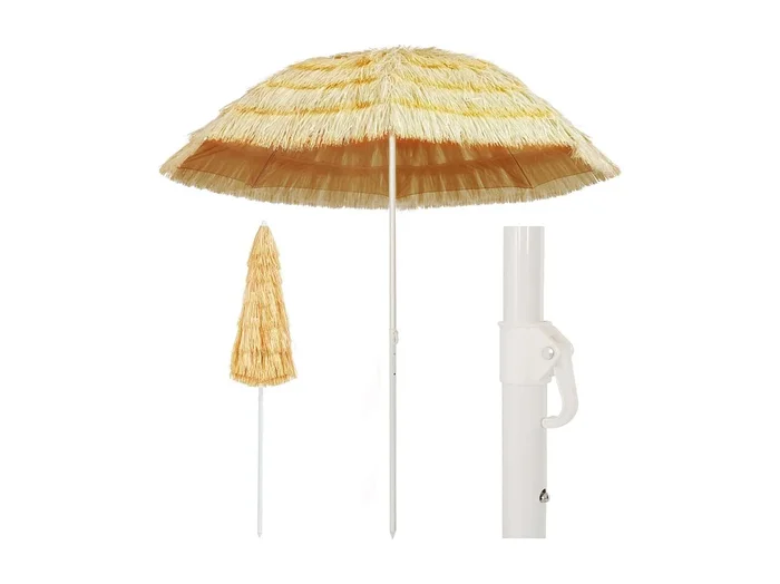 Sombrilla de playa natural 240 cm estilo hawaiano