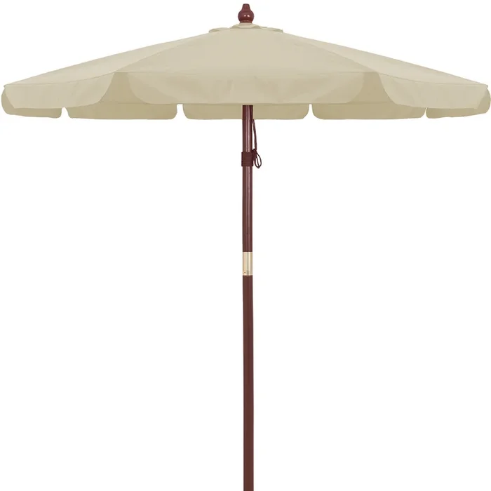 Sombrilla madera Ø330cm protección UV50+ Rojo