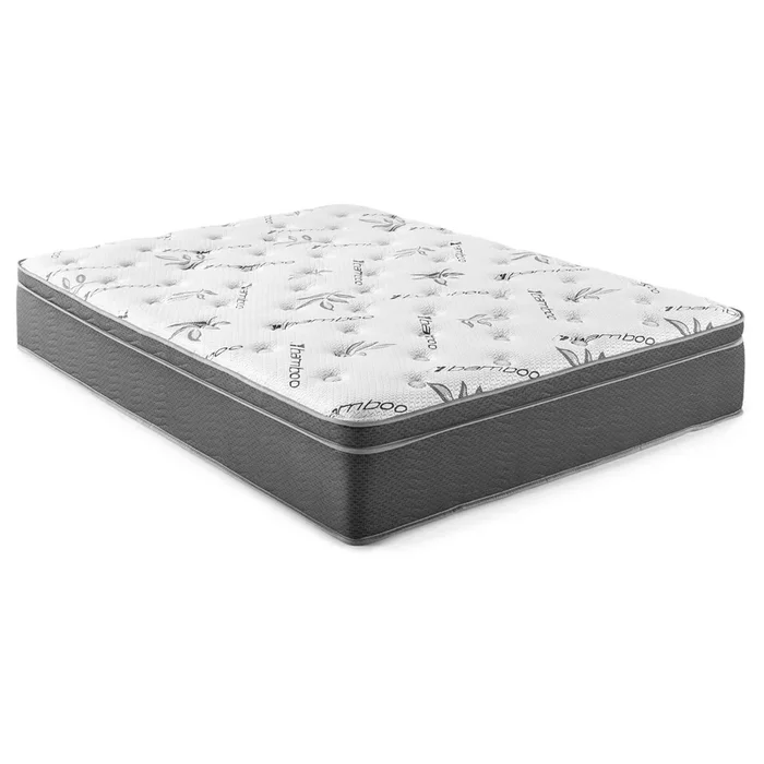 Sommet 13″ Queen Bamboo Euro Top Memory Foam Hybrid Mattress