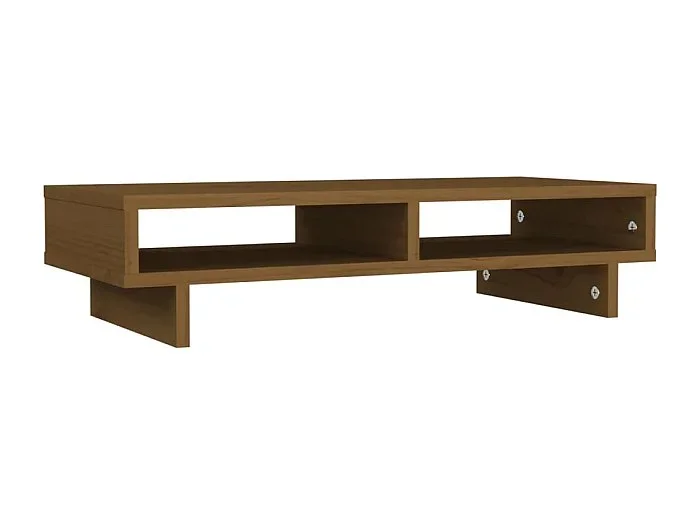 Soporte para monitor 60 x 27 x 14 cm madera maciza de pino marrón 02_0021133