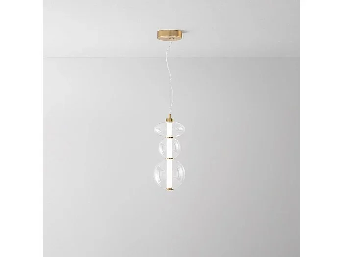 Sospensione Contemporanea Bubbles Metallo Oro Led Integrato 24W