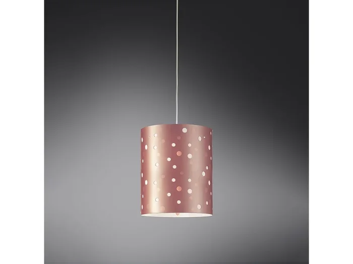 Sospensione Moderna Pois Polilux ® Pink Metal 1 Luce E27 D27Cm
