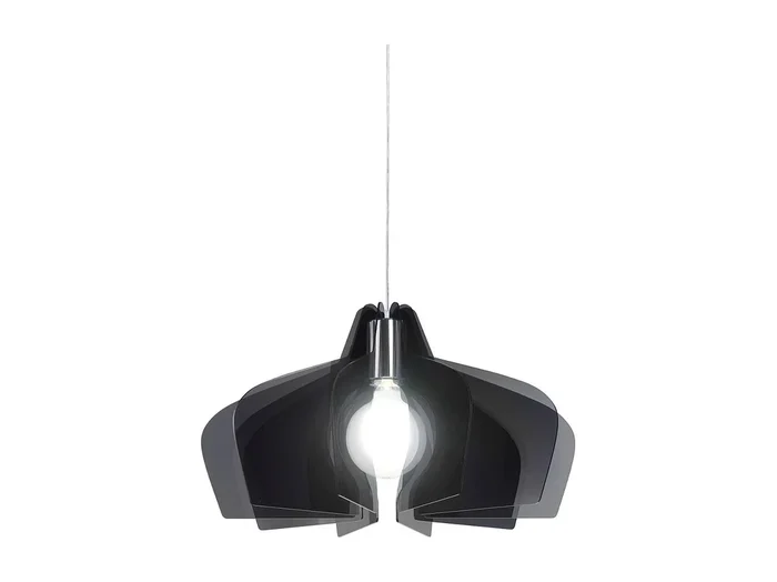 Sospensione Moderna Space Collection Polilux ® Fumè 1 Luce E27 D50Cm