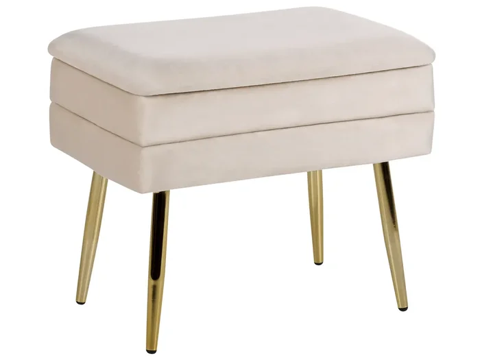 Storage Bench ODESSA Velvet Beige