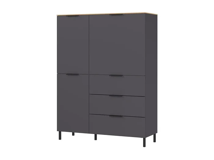 Tablero alto de diseño en madera Costal y gris marengo
