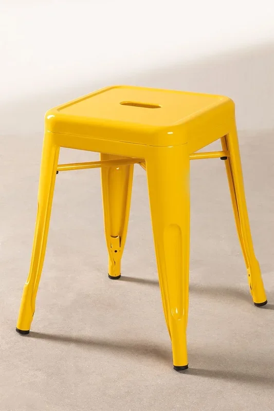 Taburete Bajo en Acero LIX Amarillo Fresia – SKLUM