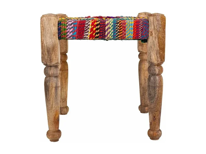 Taburete de cuerda trenzada 38x38x38