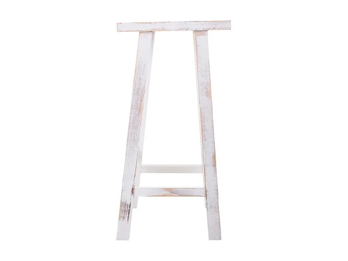 Taburete de madera blanco 35x25x70