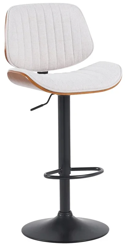 Taburete de tela Clawson Nogal/crema 50X50X94 cm