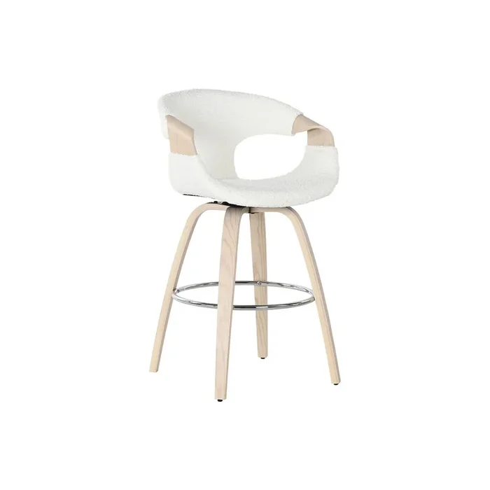 Taburete Home ESPRIT Blanco Madera 55,5 x 52,5 x 92,5 cm