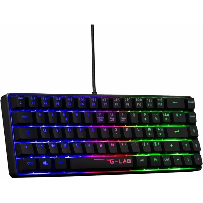 Teclado The G-Lab KEYZ HYDROGEN Blanco Qwerty Español