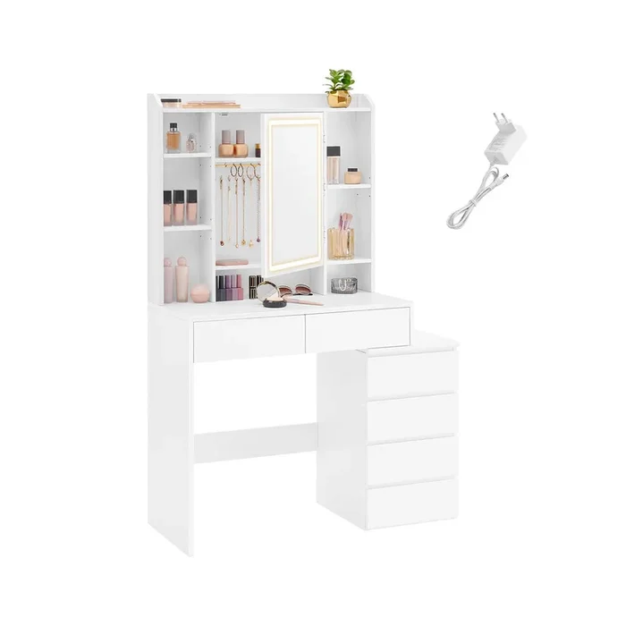 Tocador con Luces LED de Brillo Ajustable Blanco Nube
