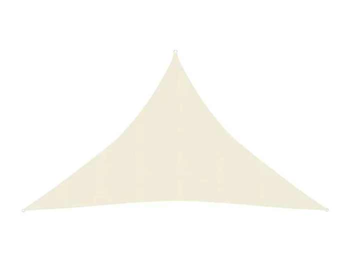 Toldo de vela HDPE color crema 160 g/m² 2,5×2,5×3,5 m ES177512