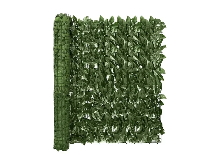 Toldo para balcón con hojas verde oscuro 600×100 cm ES222229