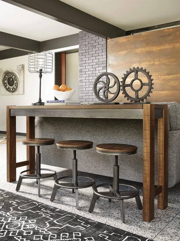 Torjin Brown and Gray Counter Height Set