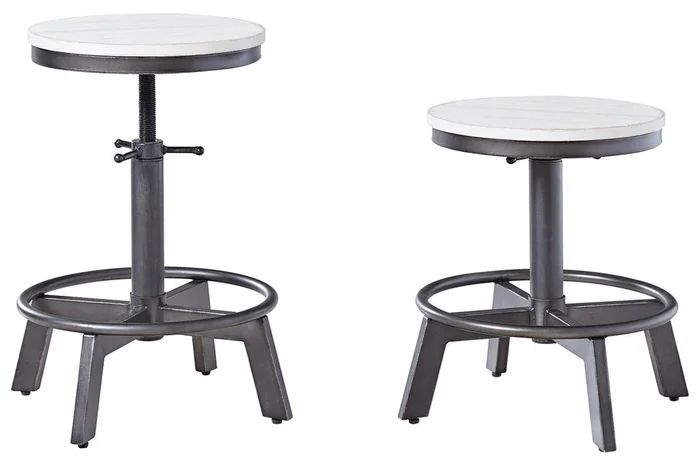 Torjin Vintage White Counter Height Stool, Set of 2