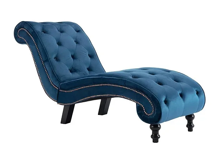 Turlock Diván de terciopelo azul