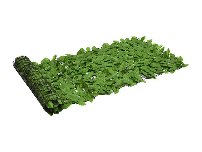 Valla de privacidad de balcón de hojas verde 600×75 cm ES415428