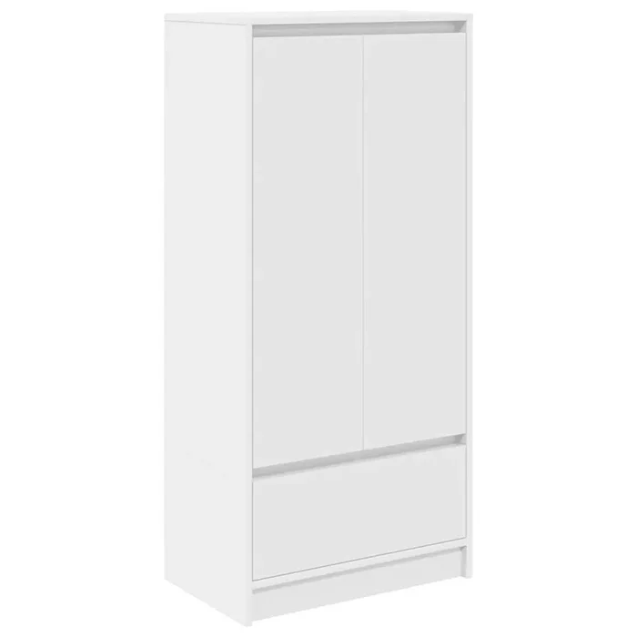 vidaXL Armario con cajón blanco 55,5x34x119,5 cm Madera de ingeniería