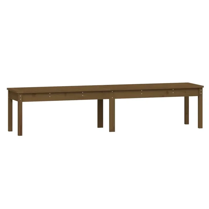 vidaXL Banco de jardín madera maciza pino marrón miel 203,5x44x45 cm