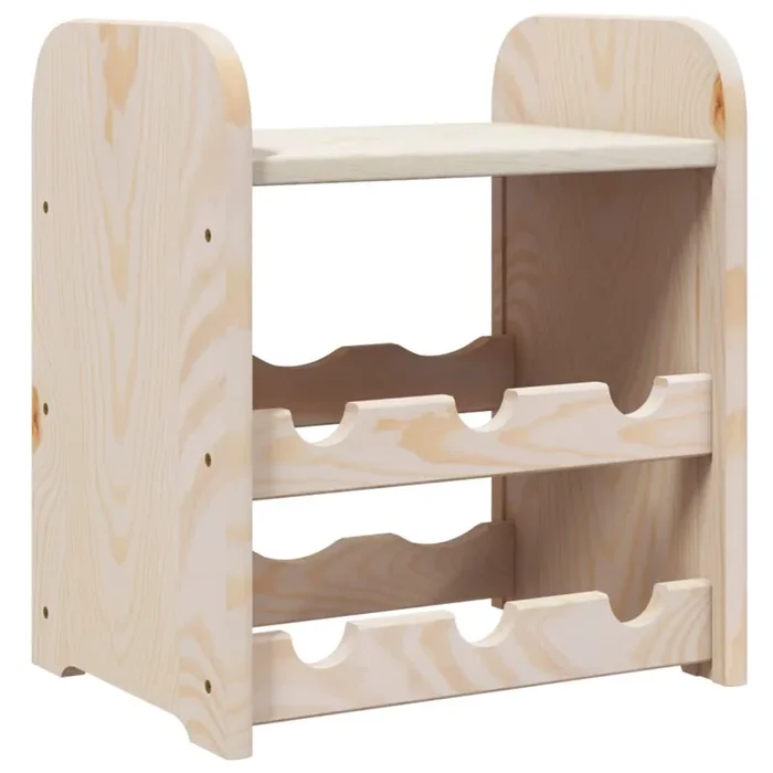 vidaXL Botellero con tablero superior madera maciza pino 33x25x37 cm