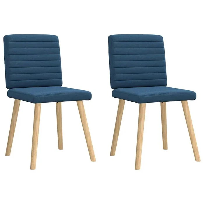 vidaXL Sillas de comedor 2 unidades tela azul