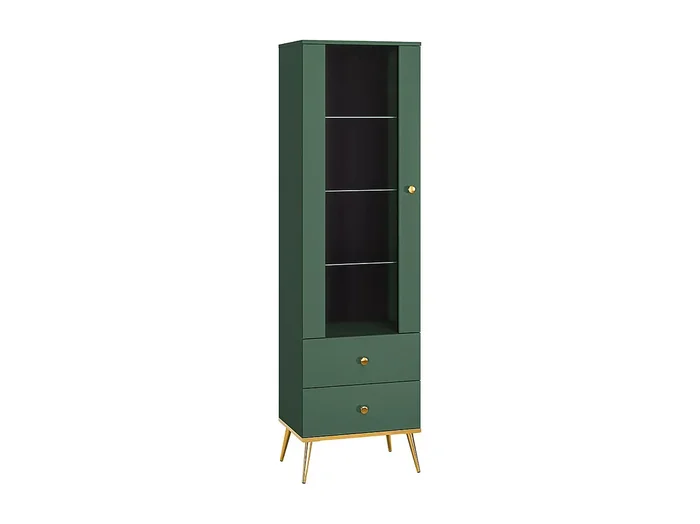 Vitrina 1 puerta 2 cajones Thalia Verde