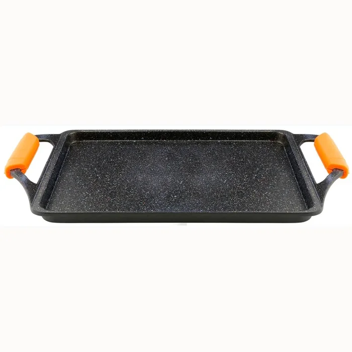 Wecook Ecochef Bandeja Asadora Inducción 43 X 25cm, Antiadherente sin PFOA, Aluminio Fundido, Vitrocerámica, , Negro