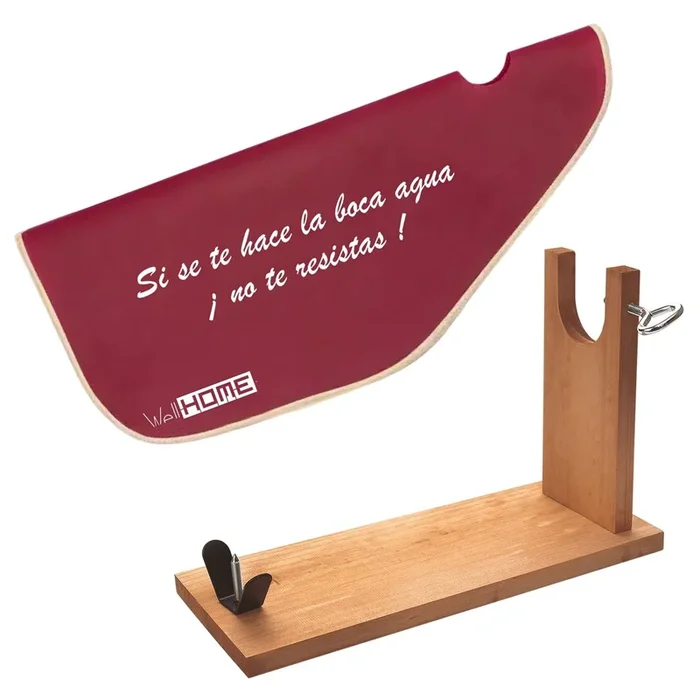 Well Home Jamonero de madera, pincho + Funda para jamón