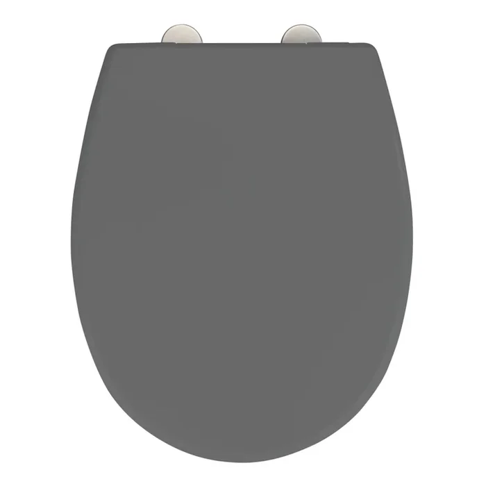 WENKO 24572100-WC asiento de inodoro VORNO NEO 46×37 cm gris/plateado