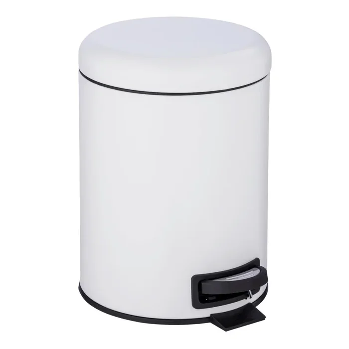 WENKO 24678100 – Cubo LEMAN 21×24 cm blanco/negro