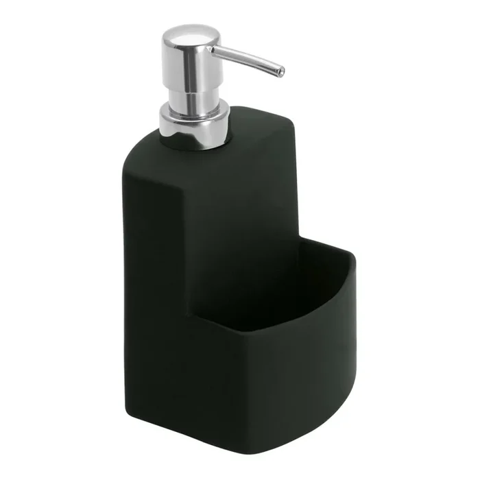 WENKO 3620117800 – Dispensador de jabón FESTIVAL 10×18 cm negro