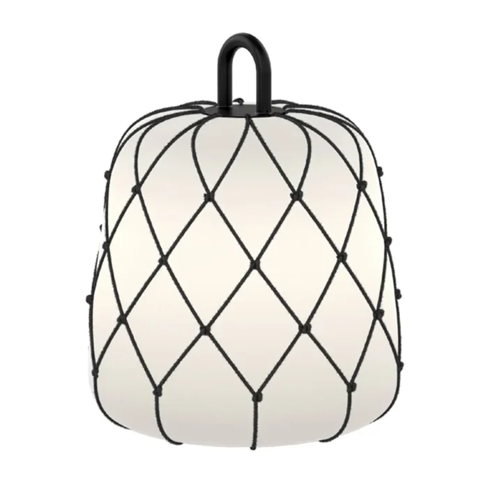 WEVER & DUCRÉ pantalla Costa 2.0, negro, cuerda, Ø 28 cm