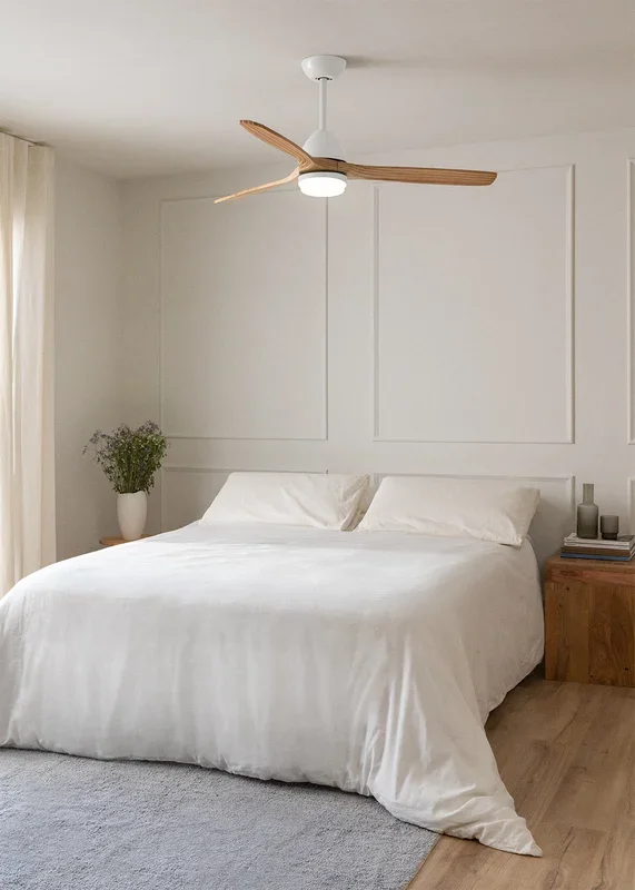 WIND CUP – Ventilador de techo 40W silencioso Ø132 cm 100% madera