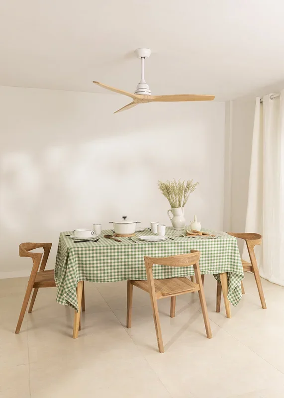 WIND WOOD – Ventilador de techo 75W silencioso Ø132 cm 100% madera