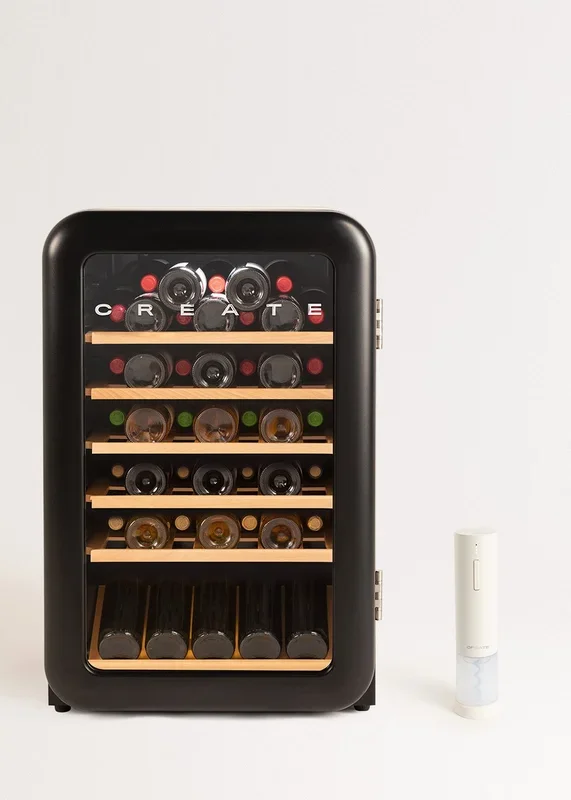 WINECOOLER RETRO – Vinoteca eléctrica de estilo retro para 12, 45 o 76 botellas