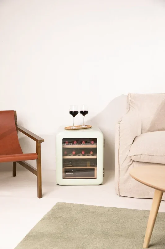 WINECOOLER RETRO – Vinoteca eléctrica de estilo retro para 12, 45 o 76 botellas