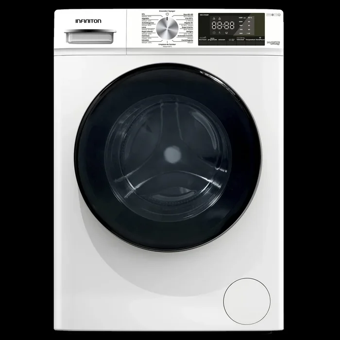 WM-S74ABP Lavadora 7kg, 1400 Rpm, A (e) Inverter, Blanca, Easyplay,selección De Temperatura 20/40/60/80/85,funcion Vapor , 15 Programas,84,7x60x52 Cm- Infiniton