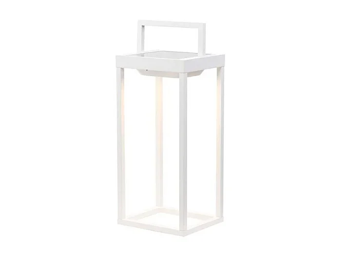 Zafferano – Farol solar para el hogar con 2 LED, 37,3 cm, lámpara de pared y mesa de 2 W a batería con sensor crepuscular, color verde salvia