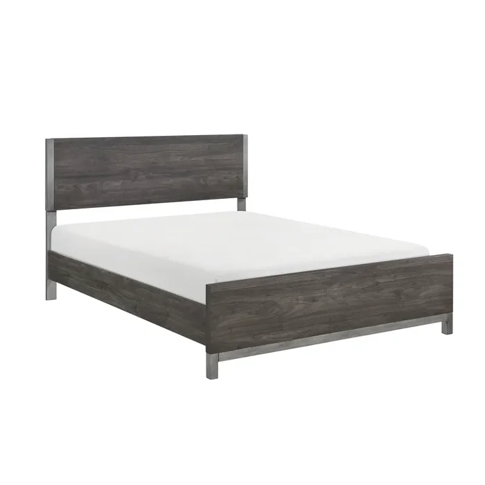 Zephyr Brownish Gray Queen Panel Bed