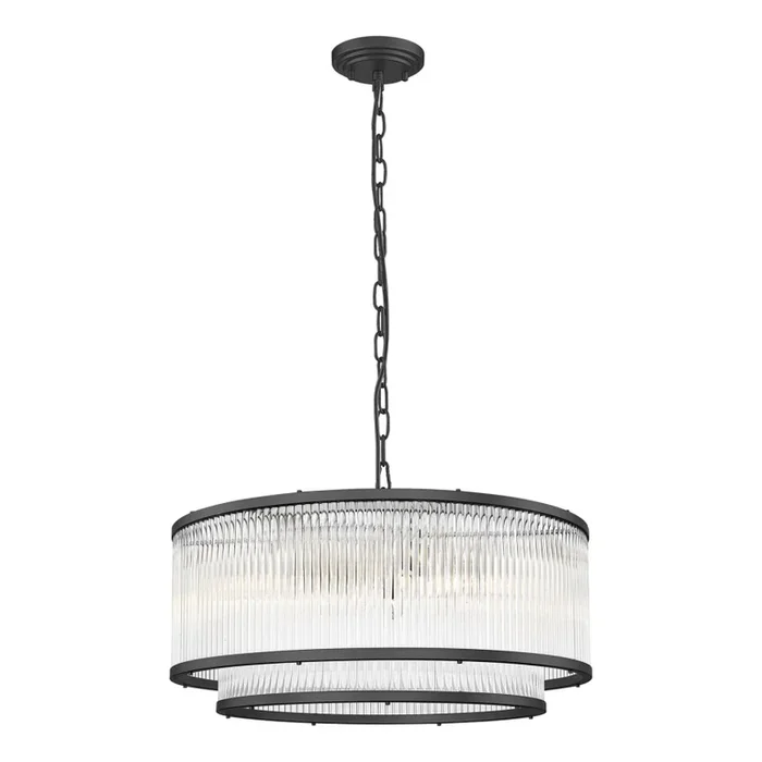 Zuma Line – Lámpara colgante con cadena 6xE14/60W/230V negro